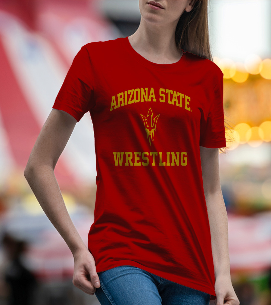 Arizona State Sun Devils Wrestling Fork T-Shirt