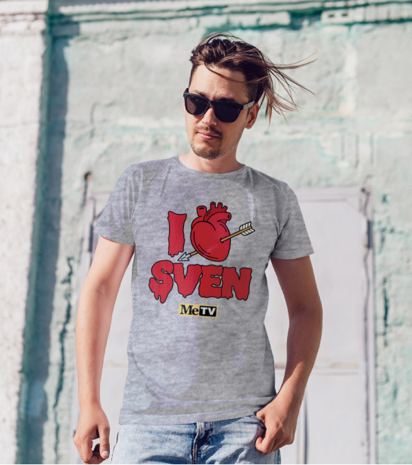 MeTV Store I Heart Sven With Anatomical Heart And Arrow T-Shirt