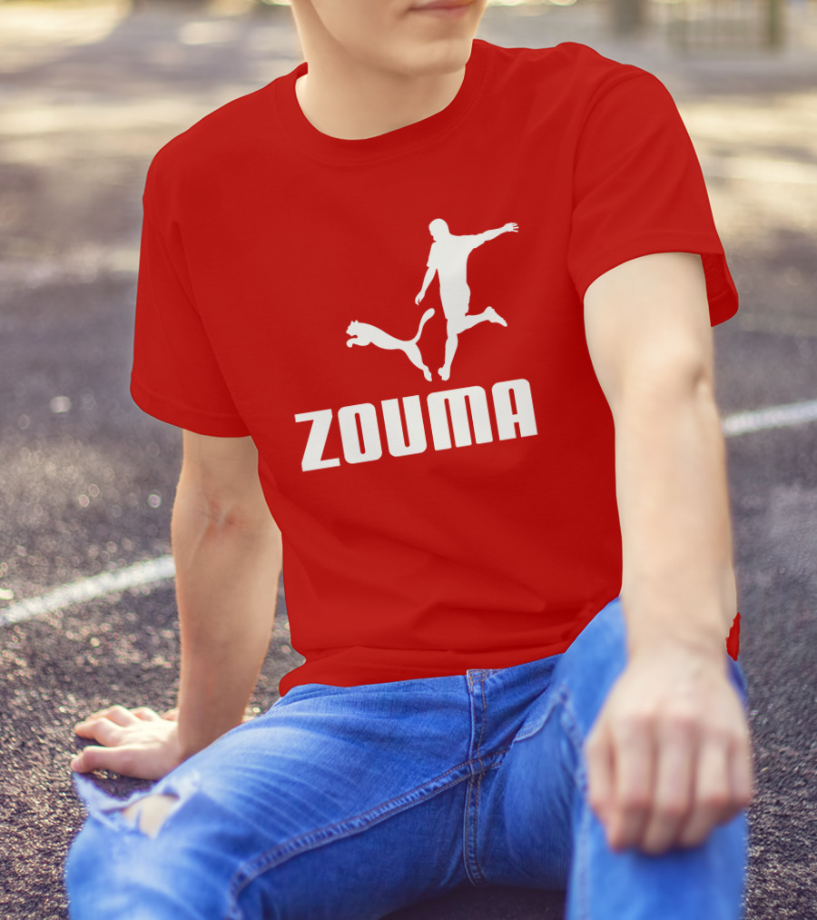 Zouma Player Silhouette With Cat Jumping T-Shirt