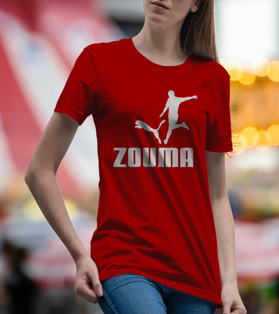 Zouma Player Silhouette With Cat Jumping T-Shirt