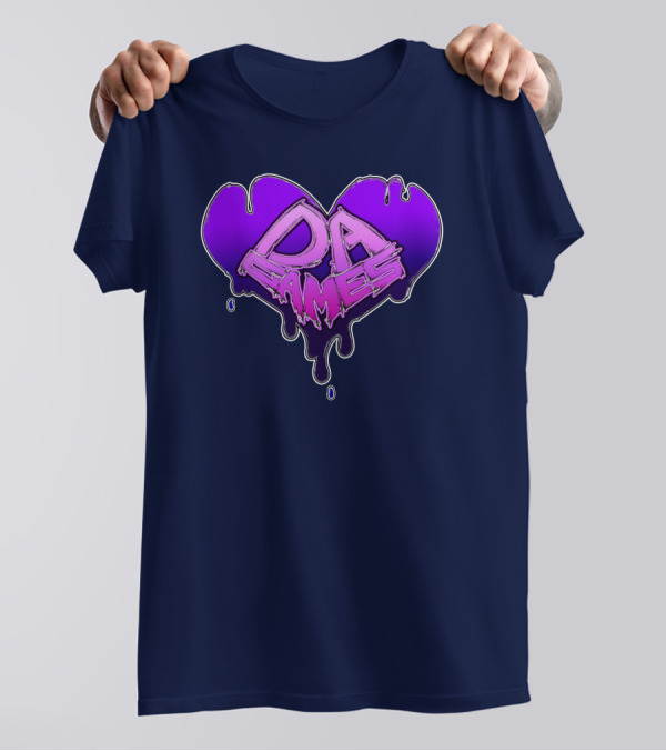 DA Games Purple Heart Valentine's Retro Gamer T-Shirt