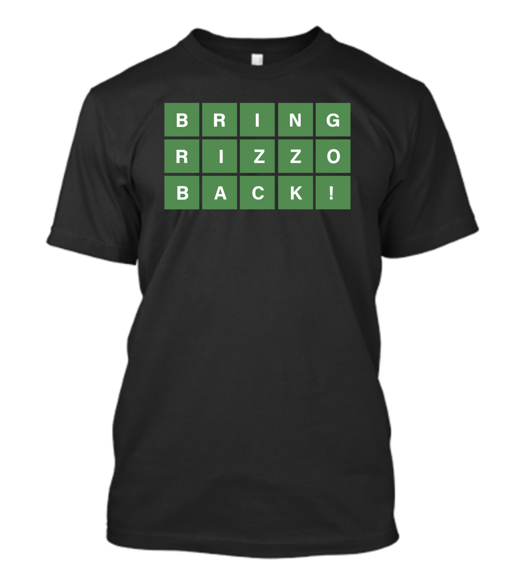 Obvious Merch Wordle Bring Rizzo Back Green Letter Tiles T-Shirt
