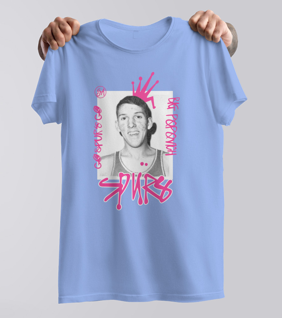 Big Popovich Spurs Ultradrip Go Spurs Go SA T-Shirt