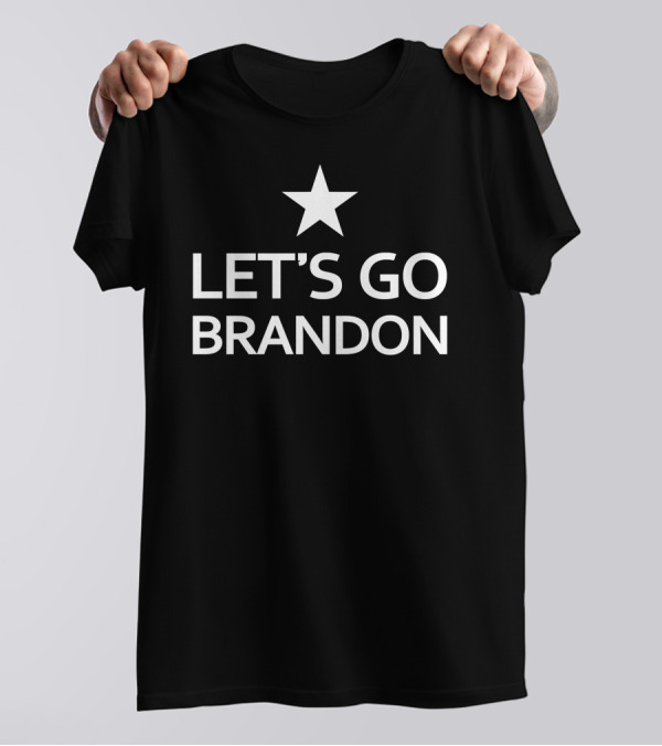 LET'S GO BRANDON Star Motif T-Shirt