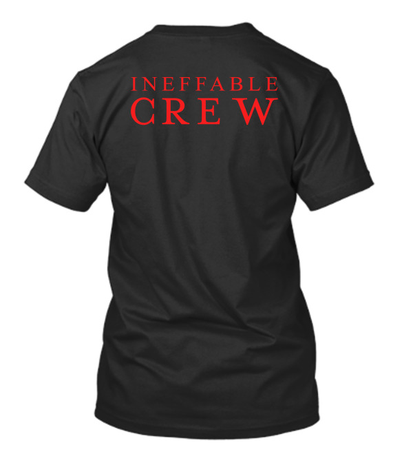 Ineffable Crew Text In Bold Red Font T-Shirt