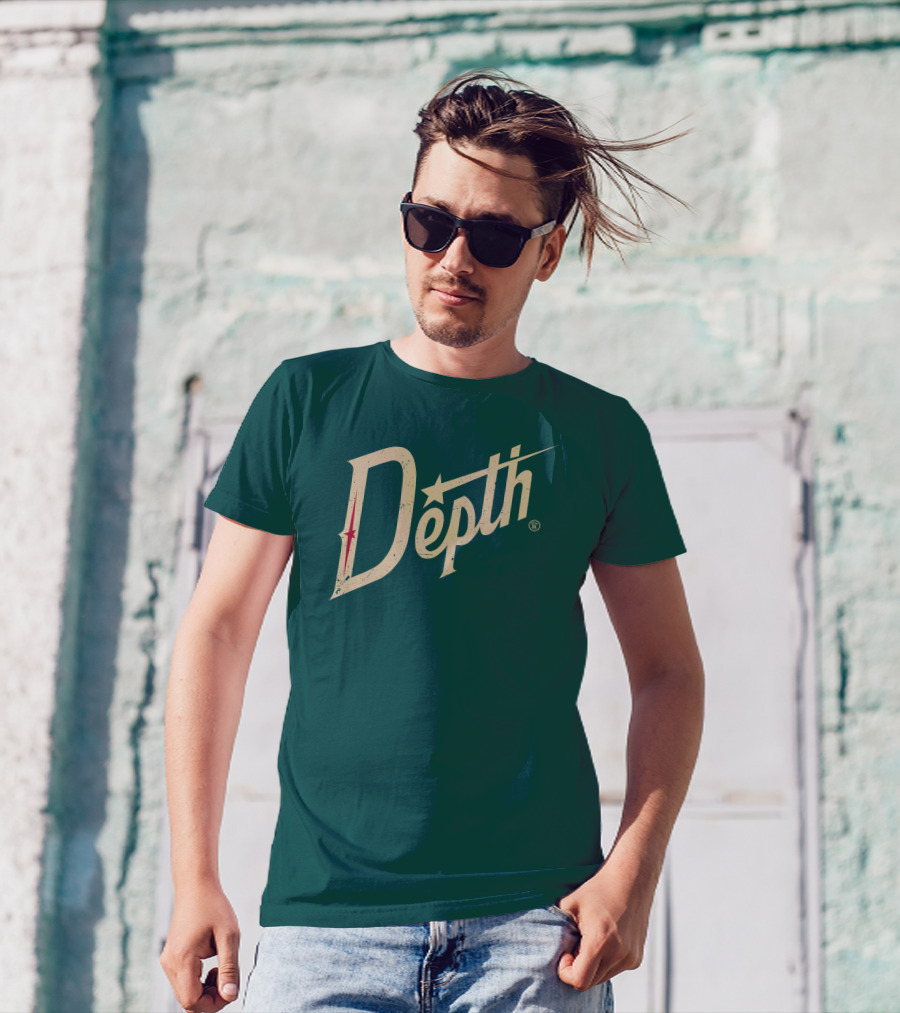 Depth Parody Vintage Style Text With Star Accent T-Shirt