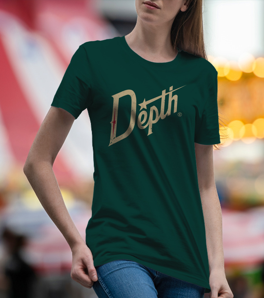 Depth Parody Vintage Style Text With Star Accent T-Shirt