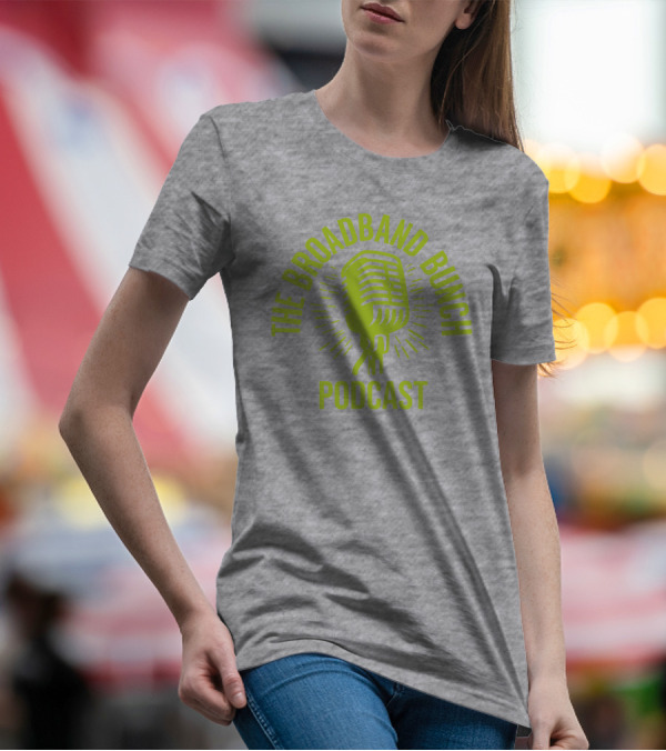The Broadband Bunch Podcast Microphone T-Shirt
