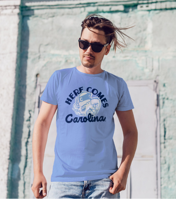 Here Comes Carolina Barstool Bench Mob T-Shirt