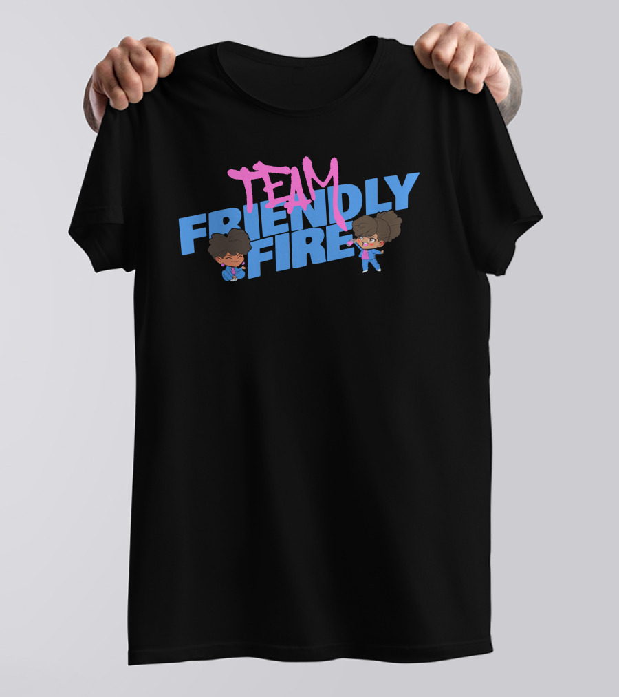 Team Friendly Fire Cute Cartoon Characters T-Shirt