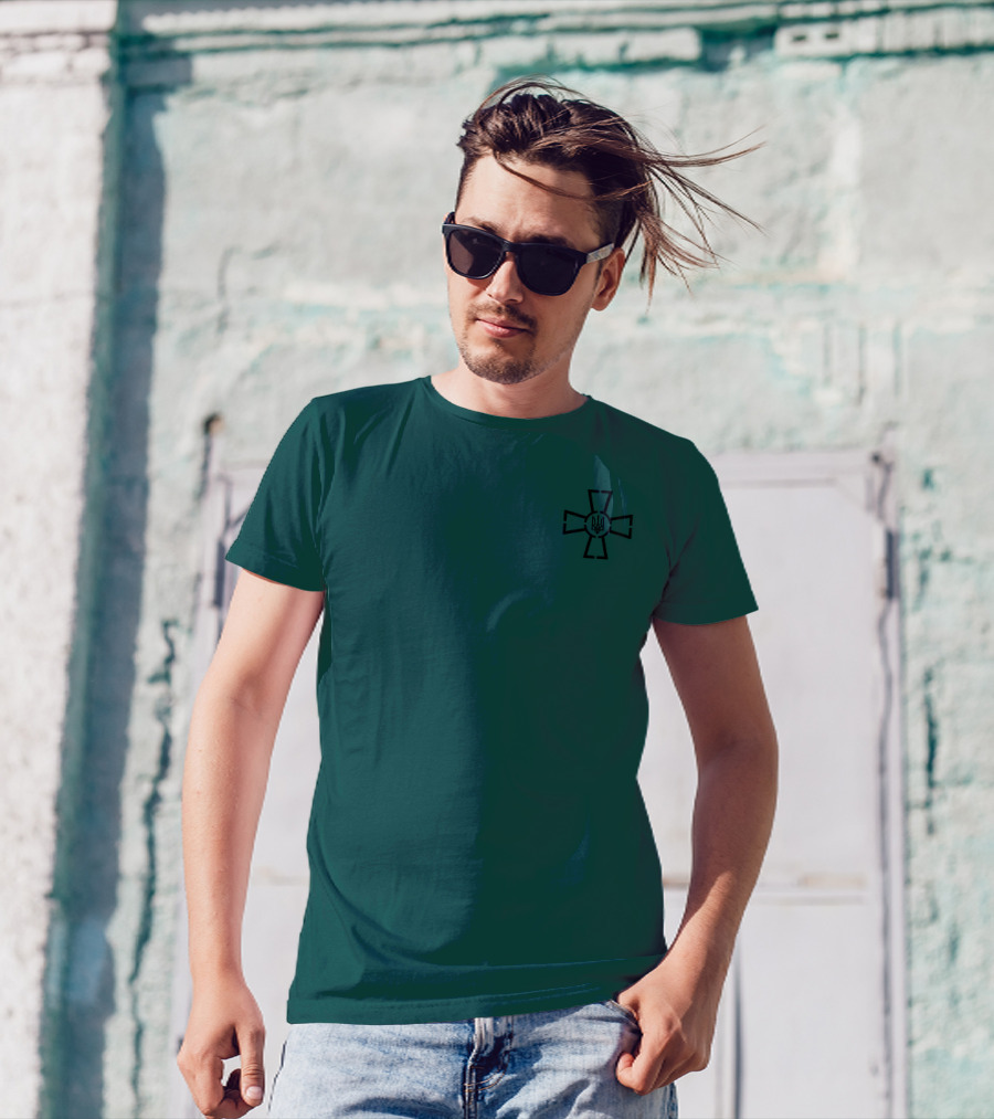 Zelenskyy Ukrainian Air Force Emblem Design With Cross And Tryzub T-Shirt