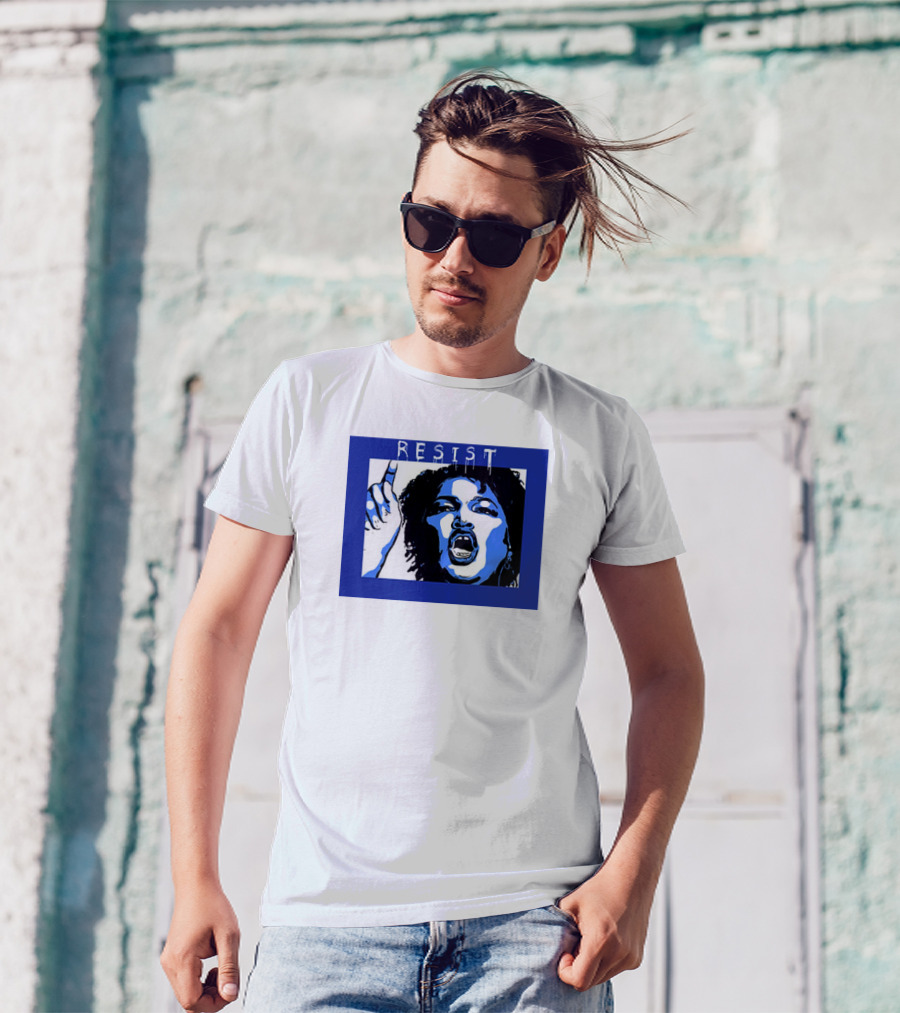 RESIST Stacey Abrams Edition Political Activism Blue T-Shirt