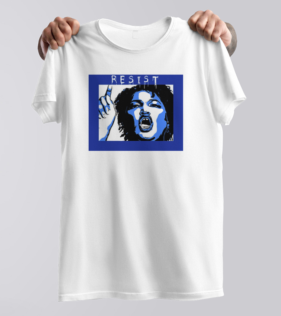 RESIST Stacey Abrams Edition Political Activism Blue T-Shirt