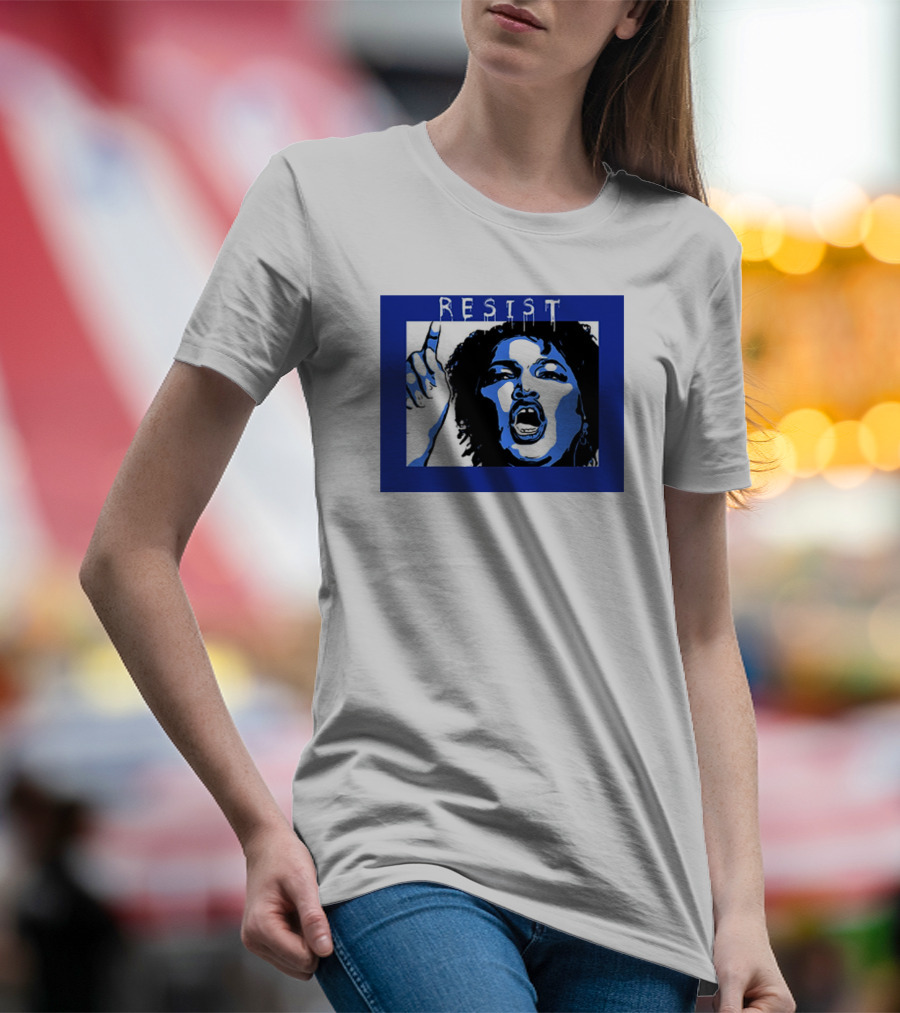 RESIST Stacey Abrams Edition Political Activism Blue T-Shirt