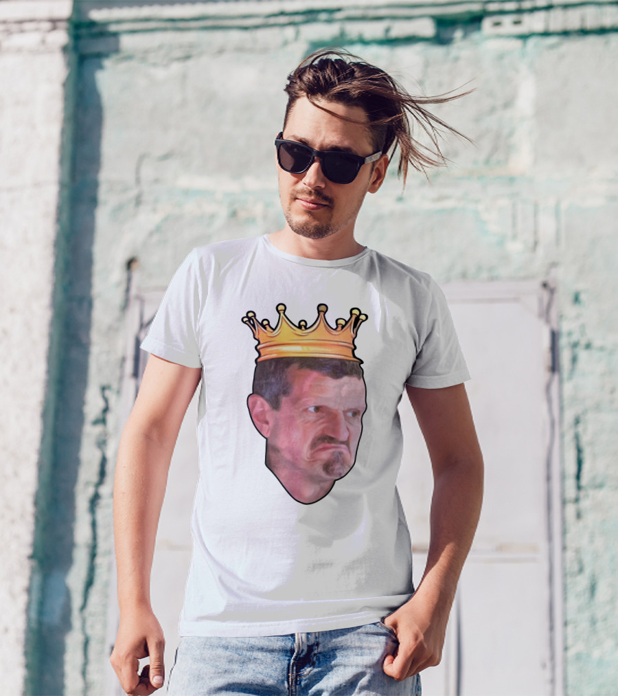 Haas F1 Team Bahrain GP Guenther Steiner King Crown T-Shirt