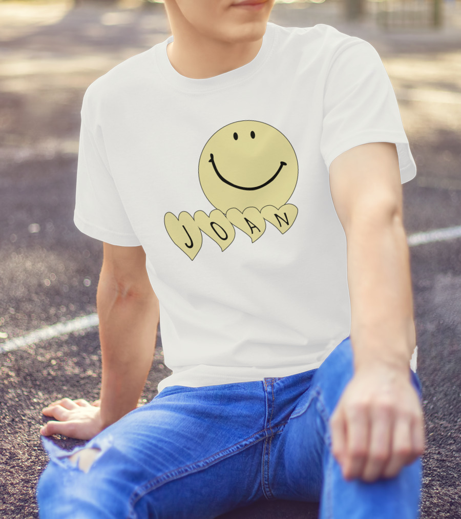 Songsbyjoan Happyhead Joan Smiley Face Heart Letters T-Shirt