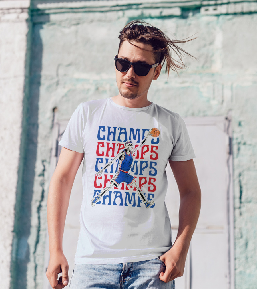 Champs Skeleton Basketball Player Art Ka Skeleton Champs T-Shirt