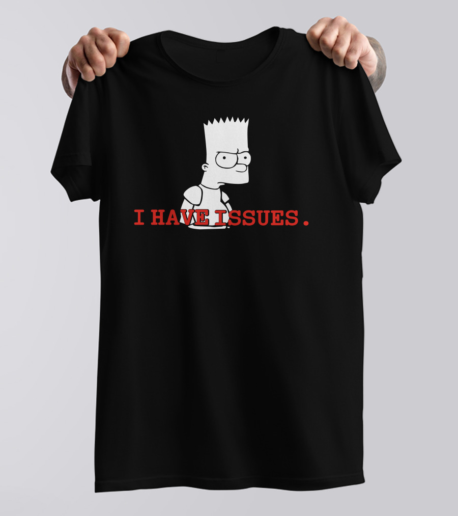 Bart Simpson I Have Issues Iconic Character T-Shirt