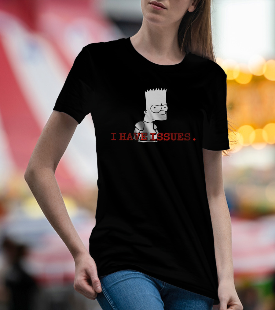 Bart Simpson I Have Issues Iconic Character T-Shirt