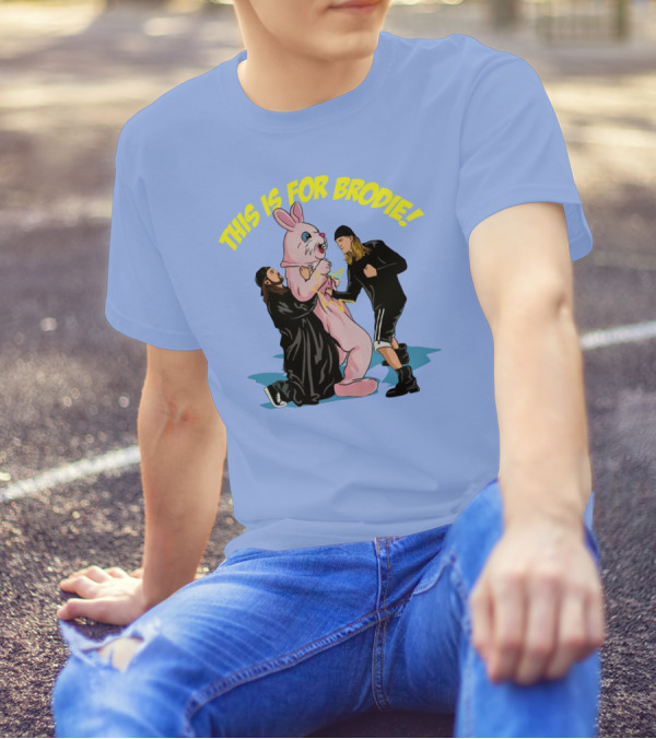 Kevin Smith This Is For Brodie Jay And Silent Bob Pink Bunny Drawing T-Shirt