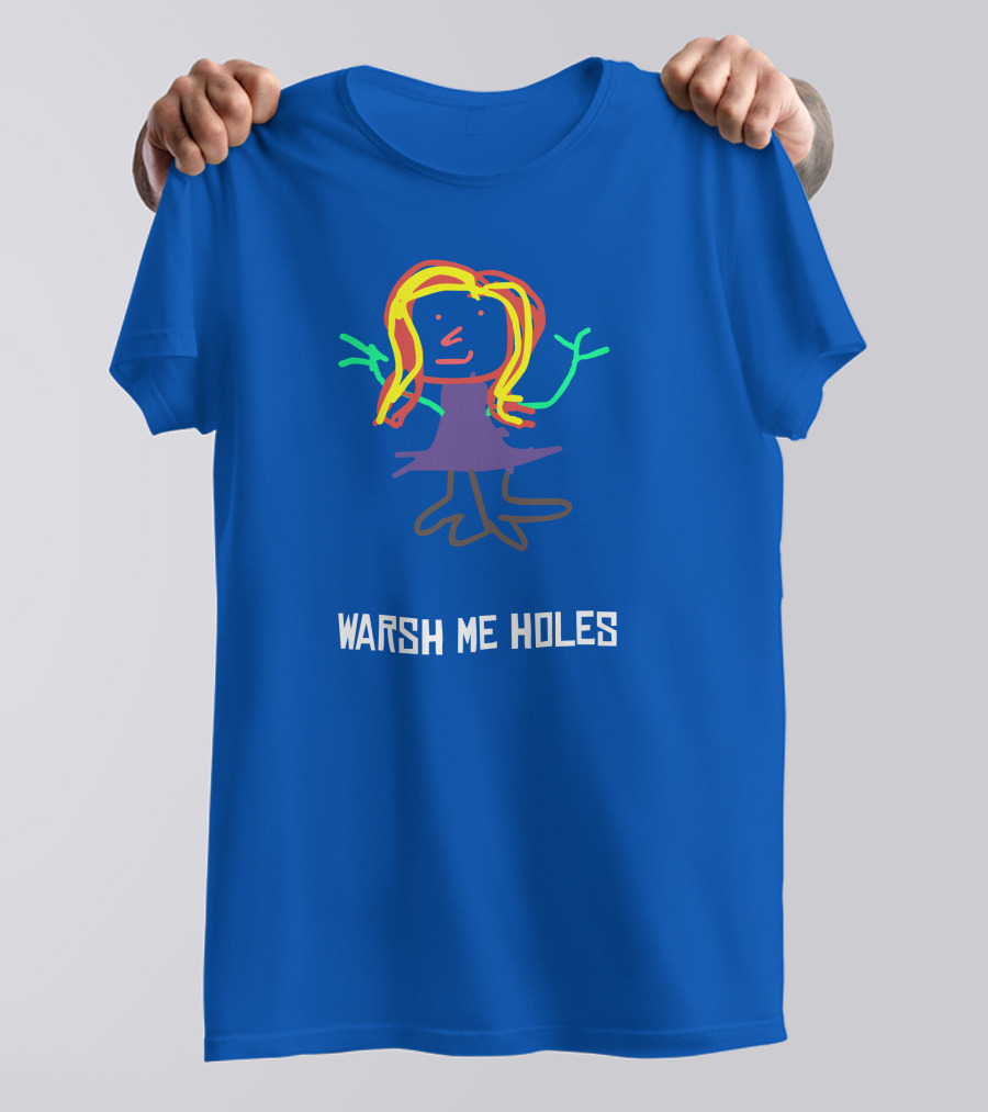 Deirdre Warsh Me Holes Colorful Stick Figure T-Shirt