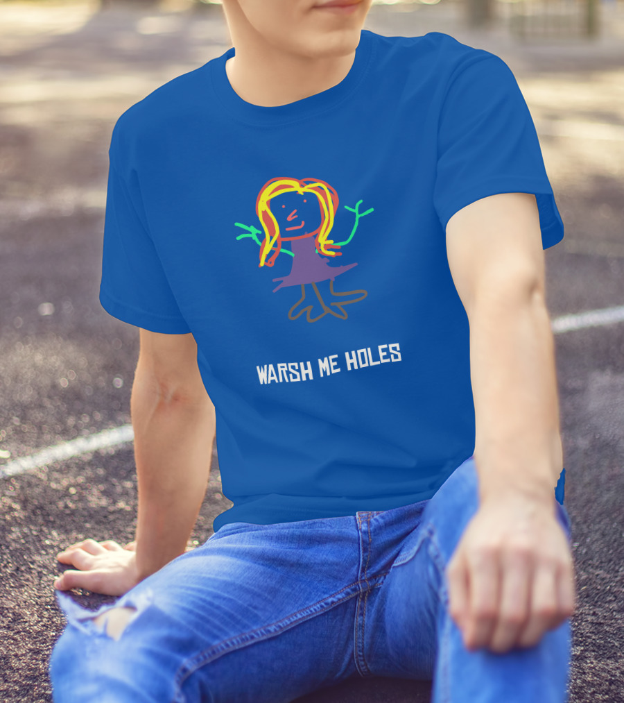 Deirdre Warsh Me Holes Colorful Stick Figure T-Shirt