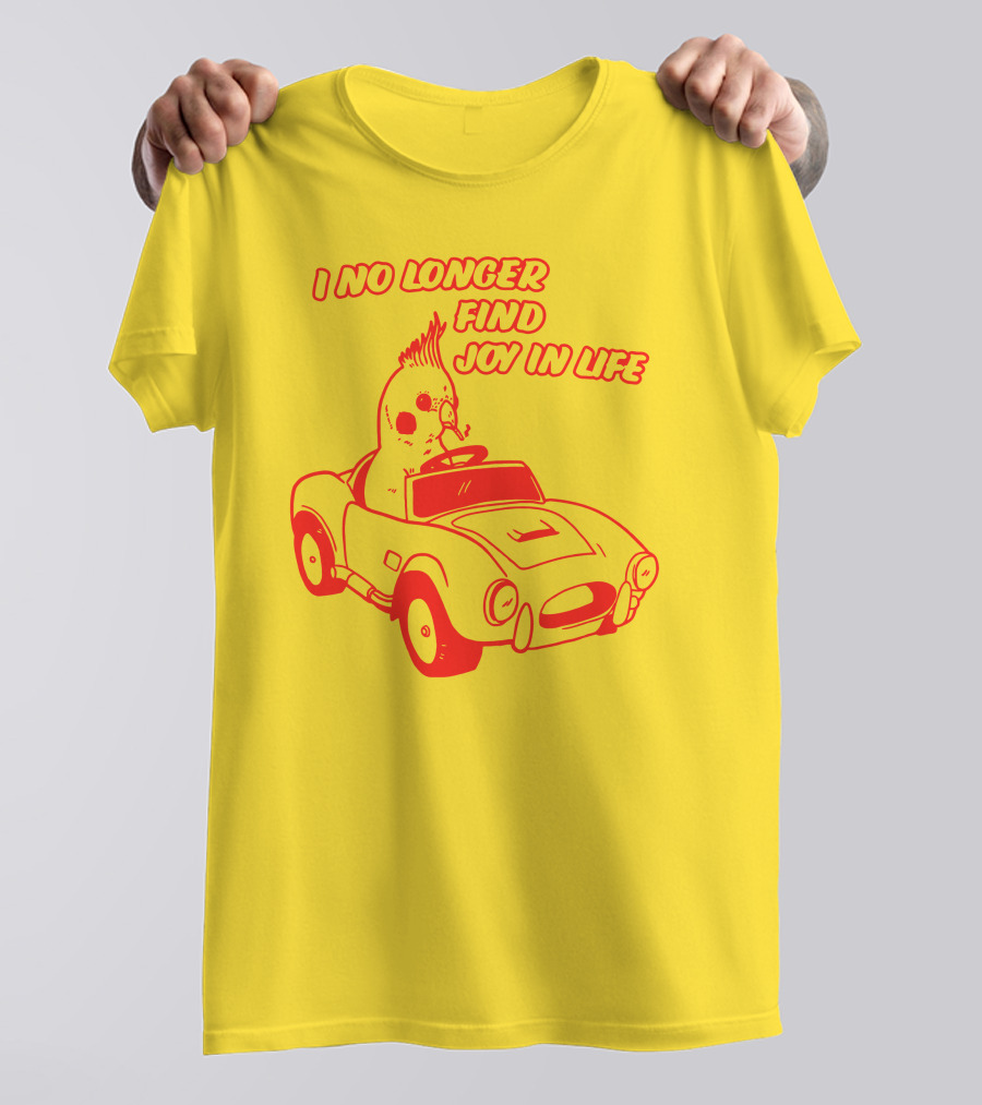 I No Longer Find Joy In Life With Driving Bird In Car T-Shirt