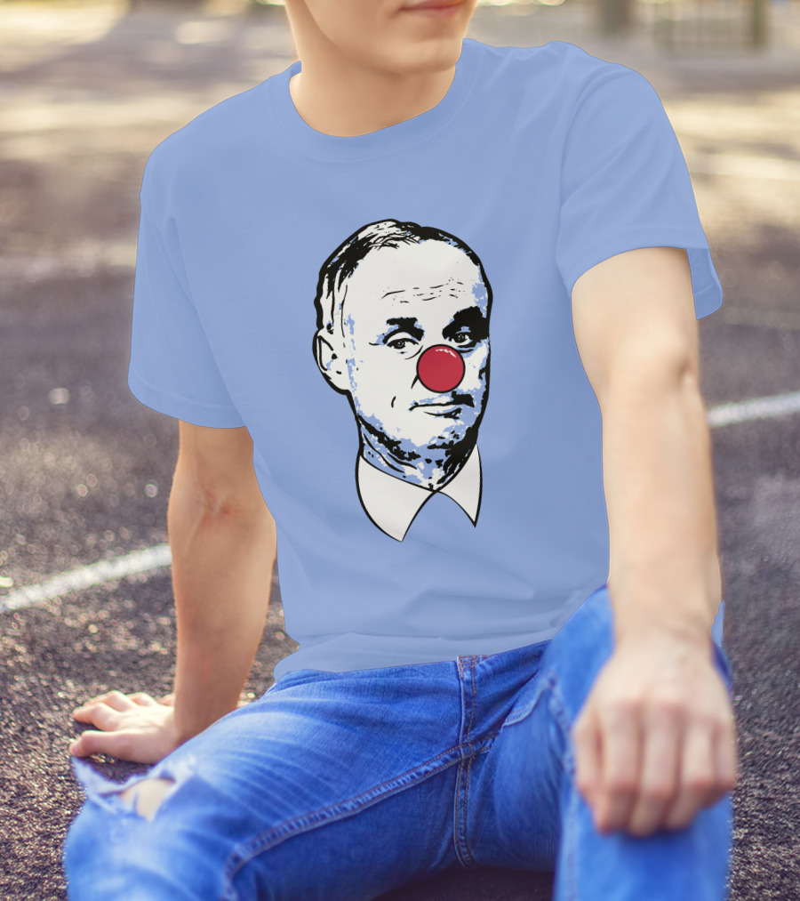 Clown Rob Manfred Blue Background Red Nose T-Shirt
