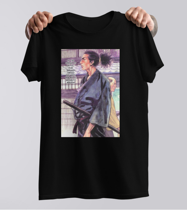 Miyamoto Musashi Rebirth Shimmen Takezo Manga Scene T-Shirt