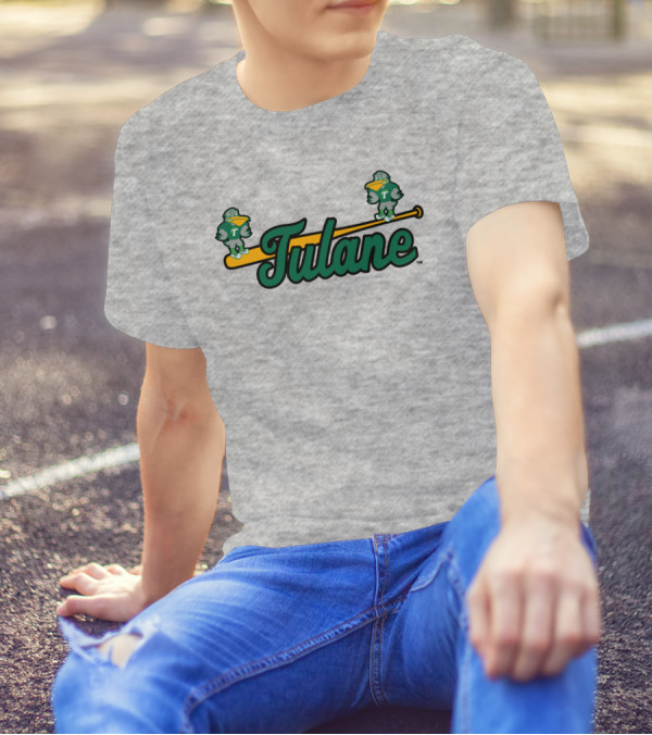 Tulane Green Wave Baseball Bat Birds T-Shirt