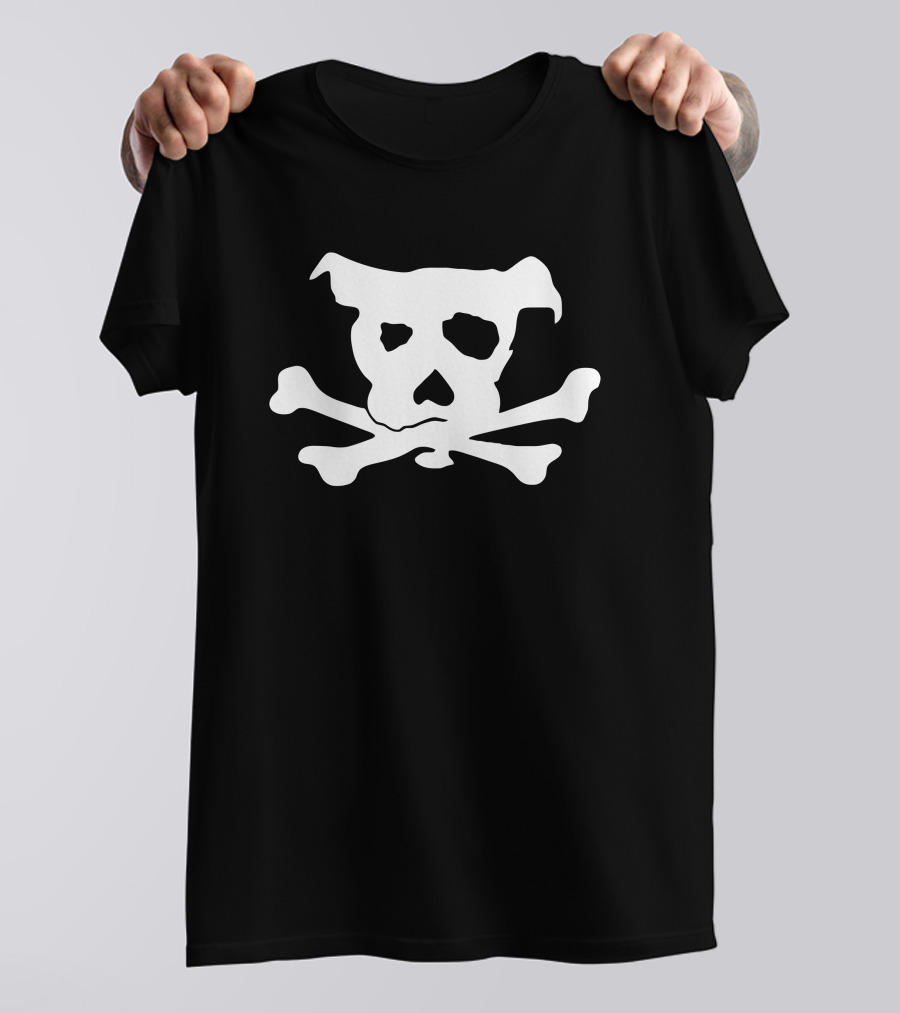 Pirate Dog Skull And Crossbones T-Shirt