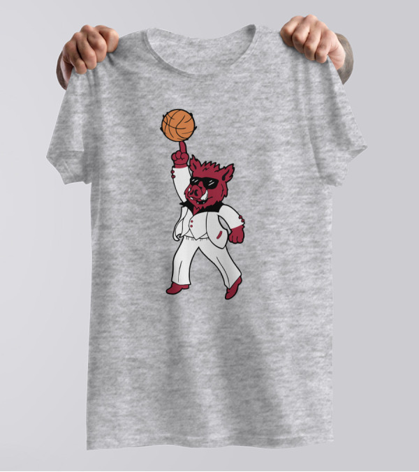 Arkansas The Ark Dancing Hog Disco Basketball T-Shirt