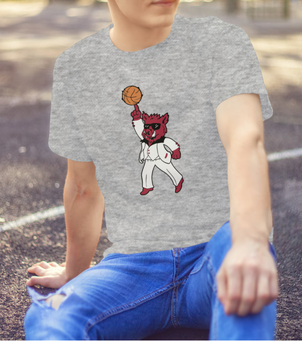 Arkansas The Ark Dancing Hog Disco Basketball T-Shirt