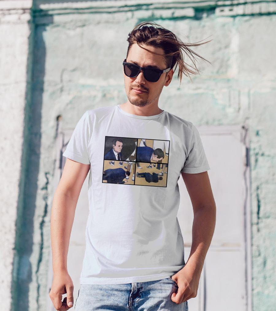 Coach Collapse Comic Panel Humor Scene T-Shirt