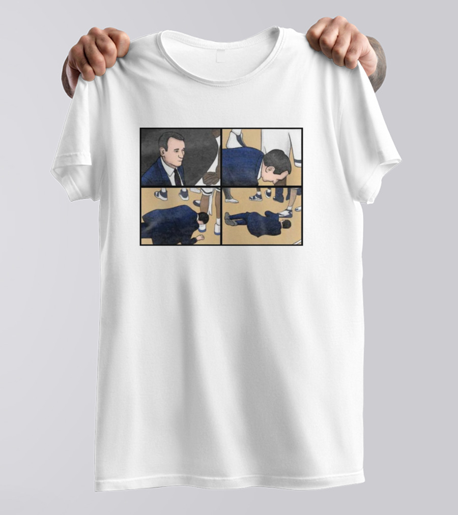 Coach Collapse Comic Panel Humor Scene T-Shirt