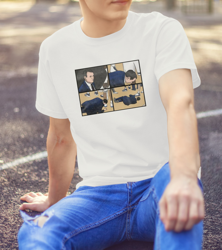Coach Collapse Meme Comic Panel Sneaker Scene T-Shirt