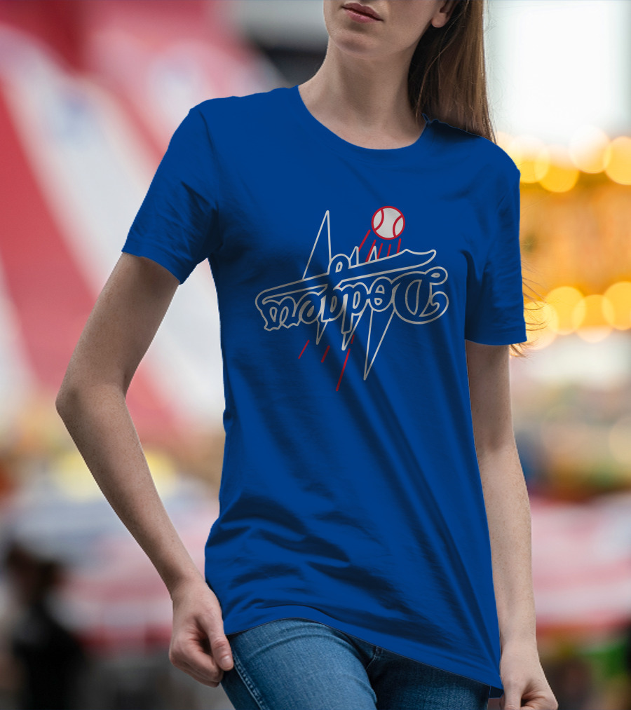 Dodgers Bolt Baseball T-Shirt