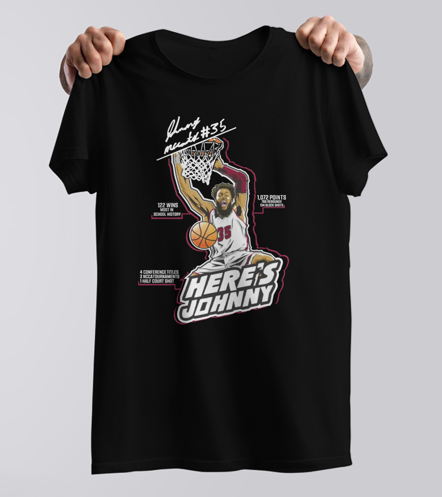 Johnny McCants Here’s Johnny 122 Wins Most In School History 1,072 Points 134 Blocks 4 Conference Titles 3 NCAA Tournaments 1 Half Court Shot T-Shirt