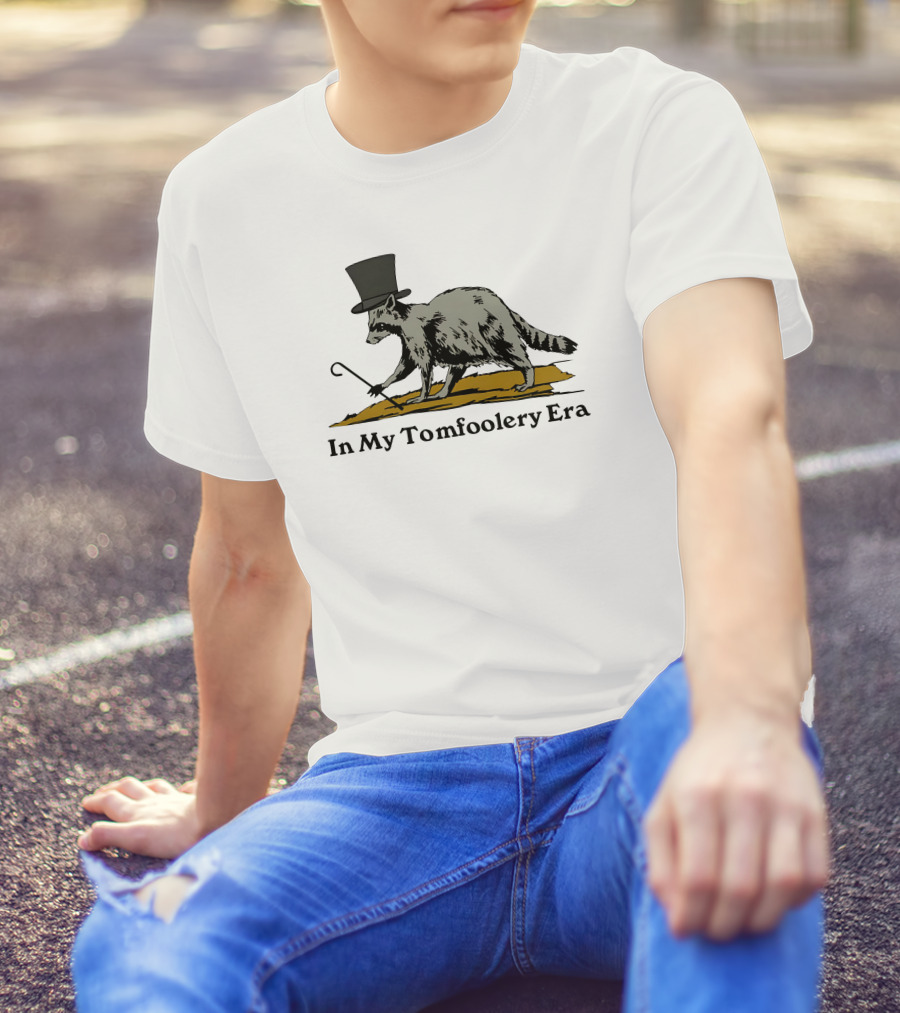 Shithead Steve Store Raccoon Top Hat Cane In My Tomfoolery Era T-Shirt