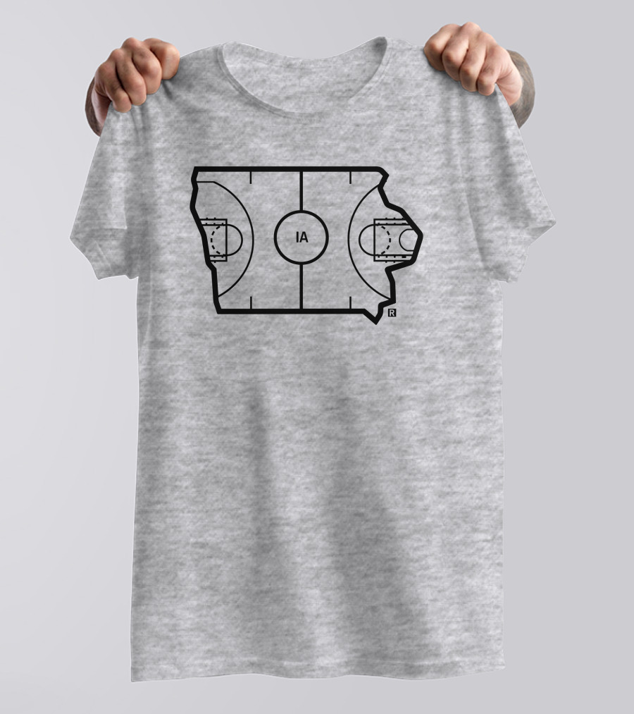 IA Basketball Court Map T-Shirt