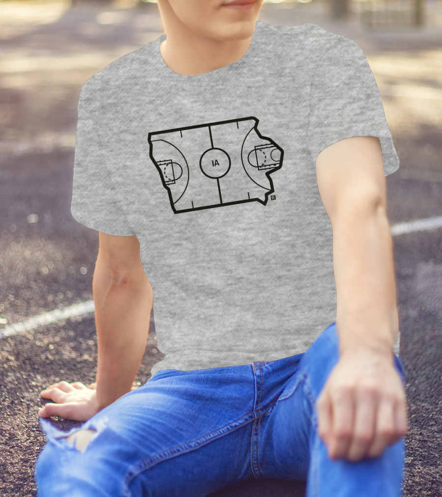 IA Basketball Court Map T-Shirt