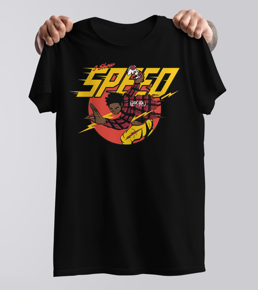 IShowSpeed Speed J-Show Gamer Controller Lightning Burst T-Shirt