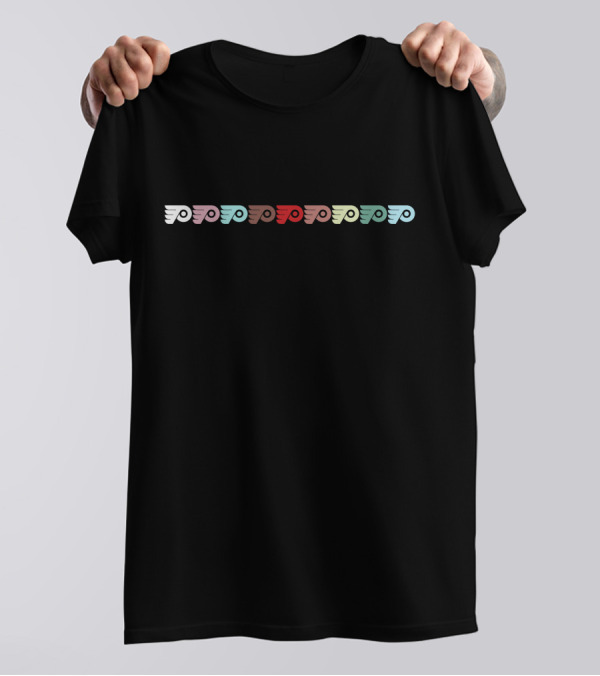 Philadelphia Flyers James Van Riemsdyk Pride Rainbow Wings T-Shirt