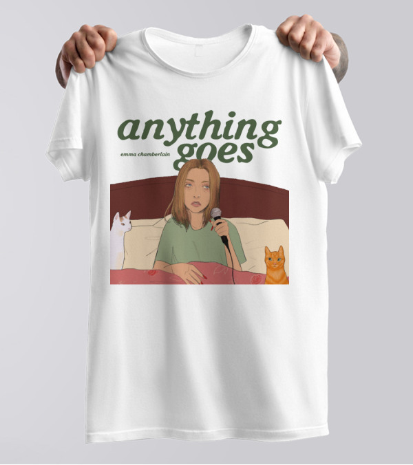 Anything Goes Emma Chamberlain Cats Microphone T-Shirt