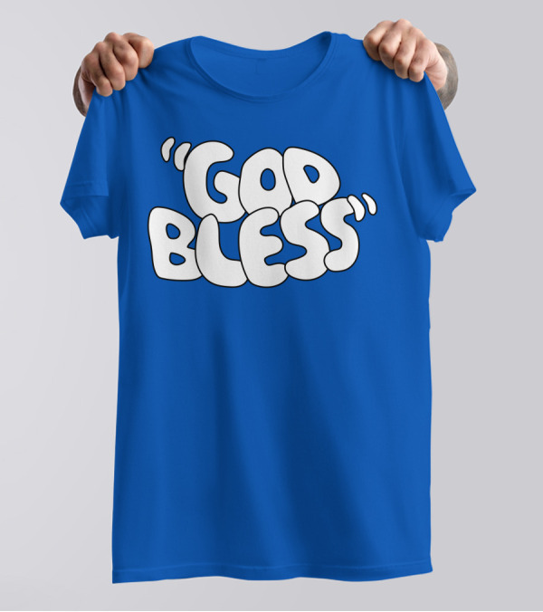 Sal Vulcano God Bless Text Merchandise T-Shirt