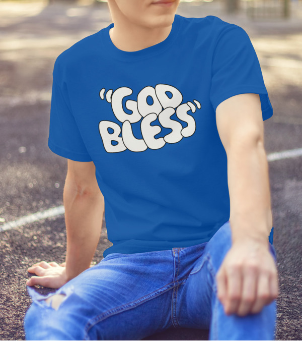 Sal Vulcano God Bless Text Merchandise T-Shirt