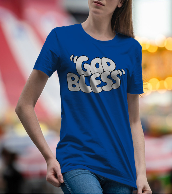 Sal Vulcano God Bless Text Merchandise T-Shirt