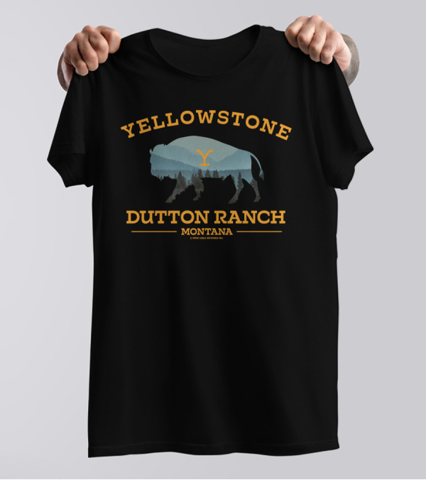 Yellowstone Dutton Ranch Montana Buffalo T-Shirt