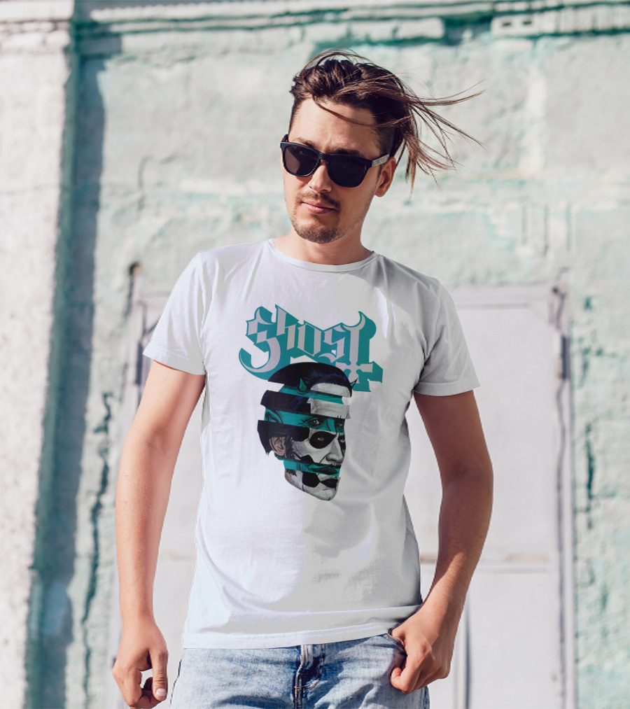 Ghost Band Fragmented Face T-Shirt
