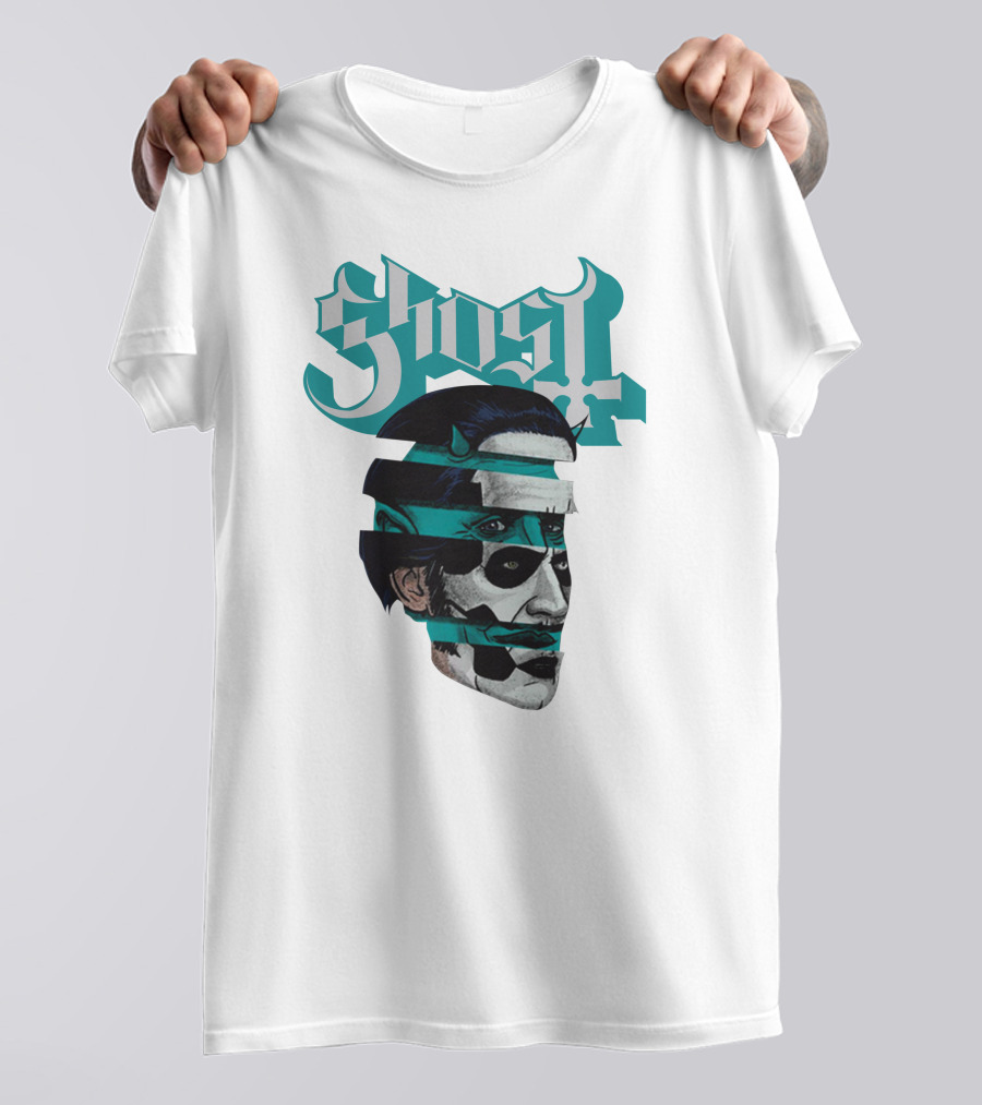 Ghost Band Fragmented Face T-Shirt